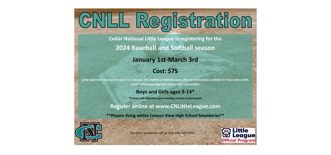 Registration Opens January 1st